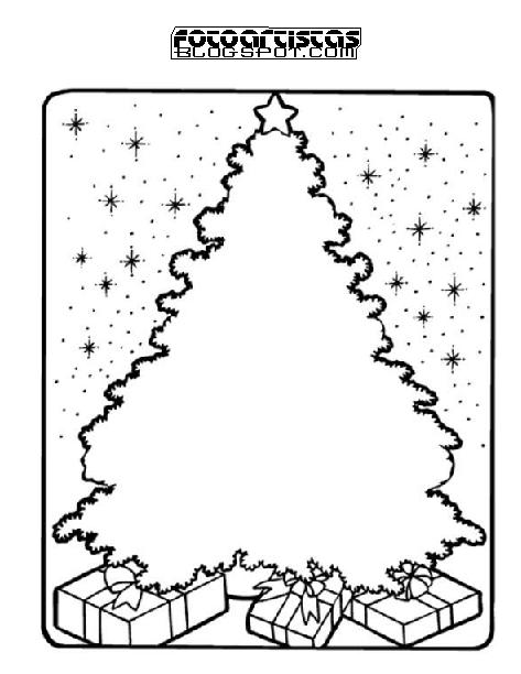 IMAGENES GRATIS: DIBUJOS DE NAVIDAD: ARBOL PARA COLOREAR